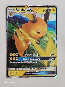 Pokemon Raichu GX 20/68 Hidden Fates Full Art - Image 1