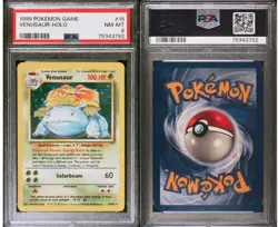 Pokemon TCG Venusaur Holo Unlimited Rare Card Base Set PSA 8 (15/102) - Image 3