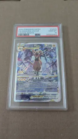 Pokemon Crown Zenith Galarian Gallery Zeraora VSTAR #GG43/GG70 PSA 10 - Image 1