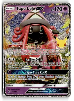 Tapu Lele GX 60/145 Celebrations: Classic Collection Pokemon Holo NM - Image 1