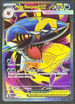 2025 Pokemon Phantasmal Flames Mega Sharpedo ex Ultra Rare #113/094 - Image 1