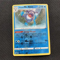 Galarian Mr. Rime 038/192 Reverse Holo Pokemon TCG: Rebel Clash Near Mint Rare - Image 1