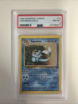 1999 Pokemon Jungle Vaporeon Holo 12/64 Obo - Image 1