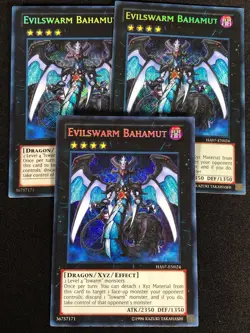 Yugioh Evilswarm Bahamut HA07-EN024 SECRET x3 (NM) - Image 1