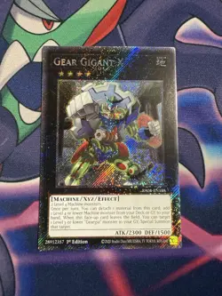 Gear Gigant X 1st Edition Platinum Secret Rare RA04-EN188 Yu-Gi-Oh! - Image 1