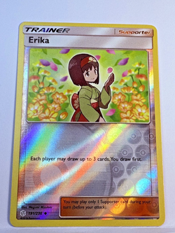 Erika 191/236 Cosmic Eclipse Reverse Holo Uncommon Trainer Pokemon Card - NM - Image 1