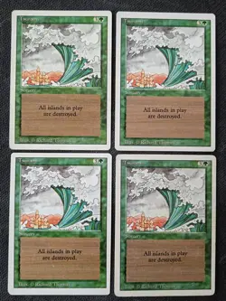 MtG | 4 x Tsunami | Revised Edition | Magic The Gathering | Playset - Image 1