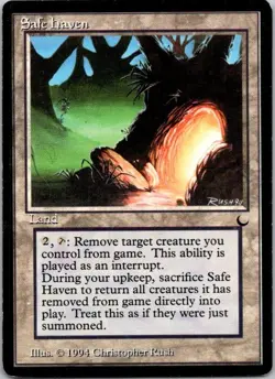 MTG Magic The Gathering Safe Haven The Dark Played See Scan - Image 1
