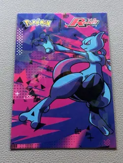 Pokemon Mewtwo #3 Cracked Ice Holo Team Rocket Card Database Peru - Image 2