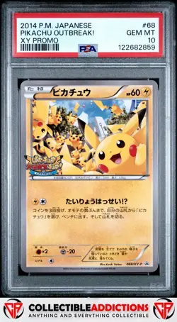 2014 Pokemon Japanese Xy Promo #68 Pikachu Outbreak! Xy Promo PSA 10 - Image 1