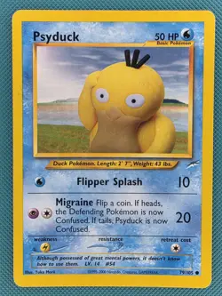 Psyduck Neo Destiny Pokemon TCG Card 79/105 Regular - LP-NM - Image 1
