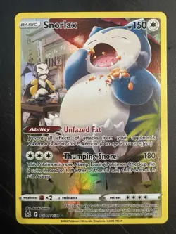Pokemon TCG Snorlax Trainer Gallery TG10/TG30 Lost Origin Holo Ultra Rare - Image 1