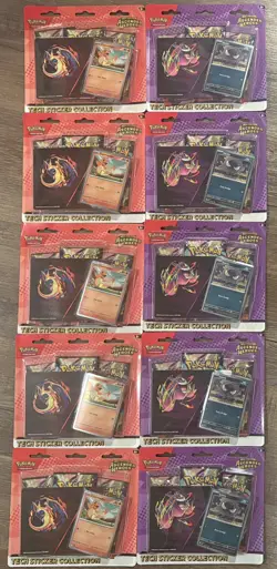 Pokemon Mega Evolution Ascended Heroes Sealed Tech Sticker Collection Lot Of 10 - Image 1