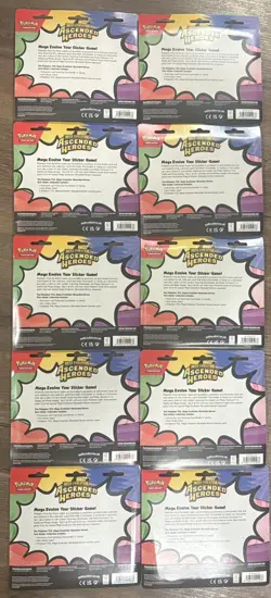 Pokemon Mega Evolution Ascended Heroes Sealed Tech Sticker Collection Lot Of 10 - Image 2