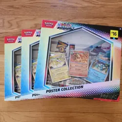 QTY 3 Pokemon TCG Scarlet & Violet Prismatic Evolutions Poster Collection Boxes - Image 1