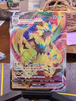 Pokemon TCG, Zeraora VMAX, Crown Zenith 054/159, Holo Ultra Rare, Full Art, NM - Image 1