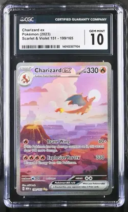 Pokemon TCG Scarlet & Violet Charizard EX 199/165 Sir English CGC 10 - Image 1