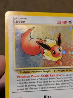 Eevee 11 LV. 7 #133 Black Star Promo Holo Pokemon Card VINTAGE WOTC MP - Image 3