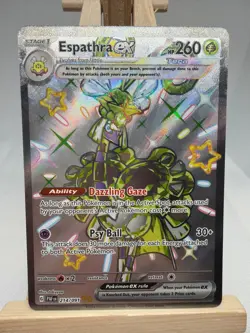 Pokemon Espathra EX 214/091 Scarlet & Violet Paldean Fates Shiny - Image 1