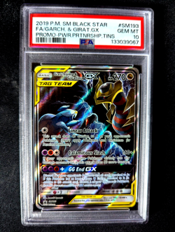 2019 POKEMON SM BLACK STAR PROMO #SM193 FULL ART/GARCHOMP & GIRATINA GX PSA 10 - Image 1