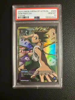 Union Arena Gon Freecss 006 BT/HTR EN 2024 1 Star PSA 10 Holo English - Image 1