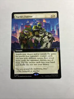 Turtles Forever (Extended Art) TMNT MTG Plus Bonus Card!!! - Image 1