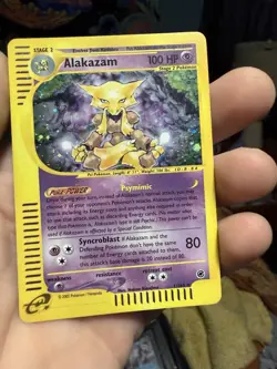 Pokemon Alakazam 001/165 Expedition Base Set Holo Rare 100 HP English TCG Card - Image 1