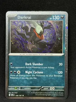 Darkrai - 136/197 - Cosmos Holo - Promo - Obsidian Flames - Pokemon Card - NM/M - Image 1
