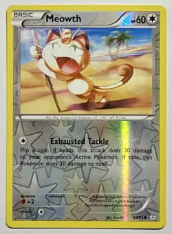 Meowth 53/83 (LP) Reverse Holo XY Series: Generations 2016 Pokemon Card - Image 1