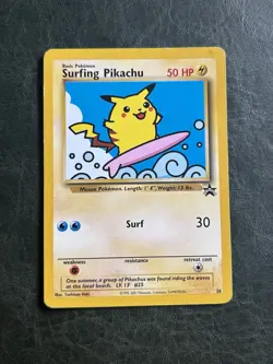 Pokemon Surfing Pikachu 28/53 Wotc Promo 50 HP Basic Regular English TCG Card - Image 1