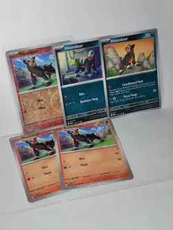 Houndour 131 & 132 Obsidian Flames, 033 S&V Base Pokemon TCG 5 Card Lot - Image 1