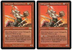 Tahngarth, Talruum Hero x2 2x 2001 Planeshift Red Rare Creature MTG NM AZ1 - Image 1