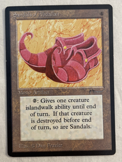 1x Sandals of Abdallah Arabian Nights MTG Magic the Gathering LP - Image 1