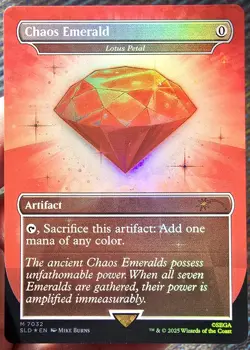 Magic the Gathering Red Chaos Emerald (Lotus Petal) 7032 Secret Lair Drop Sonic - Image 1