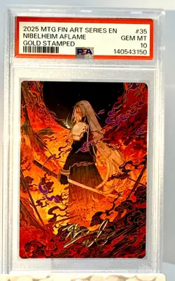 PSA GEM MINT 10 MTG (GOLD STAMPED) "NIBELHEIM AFLAME" ART SERIES EN 2025 AMAZING - Image 1