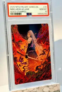 PSA GEM MINT 10 MTG (GOLD STAMPED) "NIBELHEIM AFLAME" ART SERIES EN 2025 AMAZING - Image 5