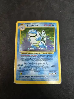 1999 Pokemon Base Set Blastoise Holo 2/102 – 100 HP – Played (Scratches) - Image 1