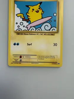 Pokemon Surfing Pikachu Evolutions Secret Rare 111/108 has a little bit of ware - Image 4