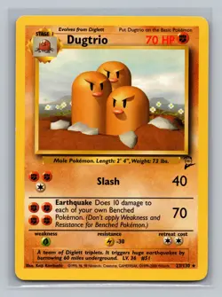 Pokemon TCG #023/130 Dugtrio Base Set 2 Normal LP - Image 1