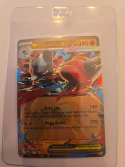 Pokemon TCG Mega Lucario EX 012 Black Star Promo Holo Ultra Rare NM - Image 1