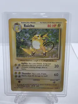 Pokemon TCG Raichu Base Set 14/102 Holo 1999-2000 Wizards - Image 1