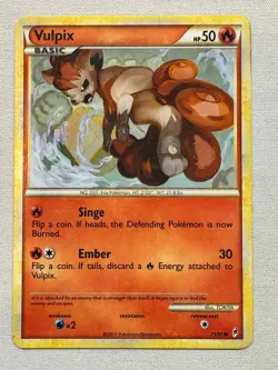 Vulpix 75/95 Common Call of Legends Pokemon Moderately Played - Image 1