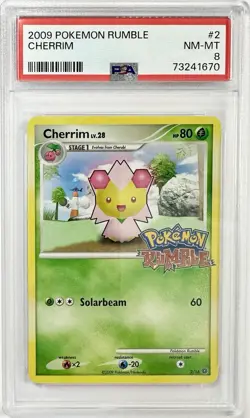 2009 Pokemon Rumble #2 Cherrim PSA 8 - Image 1