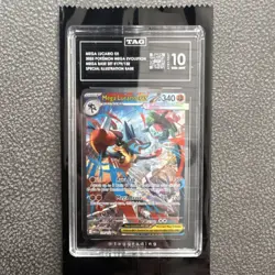 Pokemon Mega Lucario EX 179/132 Me01 Special Illustration Rare Holo TAG 10 - Image 1