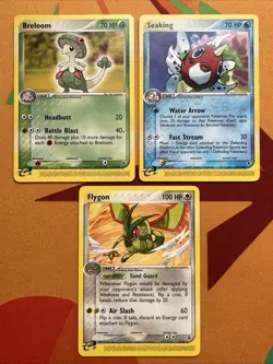 [3x] Pokemon Card Lot: E-Reader - Non-Holo Rare - Breloom/Seaking/Flygon *NM/LP* - Image 1