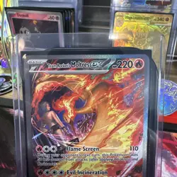 Pokemon TCG Team Rockets Moltres EX Card 229/182 Destined Rivals SIR - Image 2