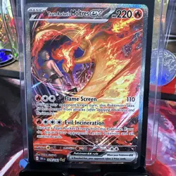 Pokemon TCG Team Rockets Moltres EX Card 229/182 Destined Rivals SIR - Image 4