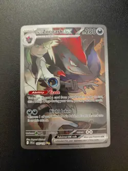 Pokemon N's Zoroark EX Full Art Rare Holo Dark Card 185/159 (Ungraded) - Image 1