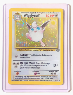 Pokemon TCG Wigglytuff Jungle 16/64 Holo Rare Unlimited Top Loader - Image 1