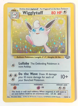 Pokemon TCG Wigglytuff Jungle 16/64 Holo Rare Unlimited Top Loader - Image 2